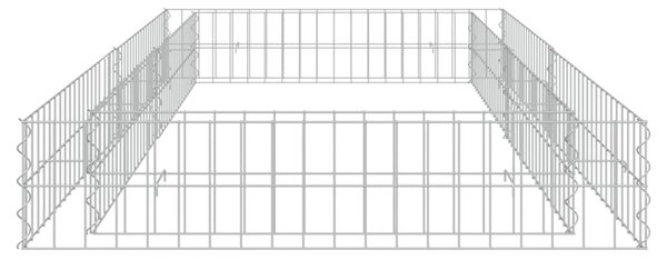 Horganyzott acél gabion magaságyás 200 x 100 x 20 cm