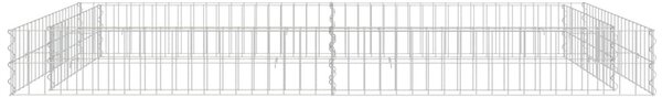 Horganyzott acél gabion magaságyás 200 x 100 x 20 cm