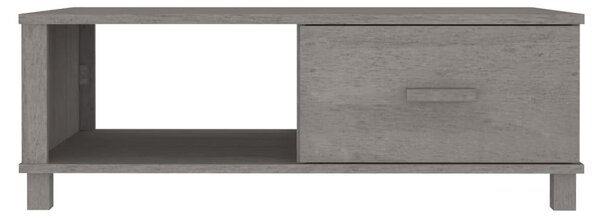 HAMAR világosszürke tömör fenyőfa dohányzóasztal 100x55x35 cm