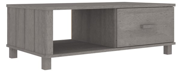 HAMAR világosszürke tömör fenyőfa dohányzóasztal 100x55x35 cm