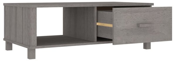 HAMAR világosszürke tömör fenyőfa dohányzóasztal 100x55x35 cm