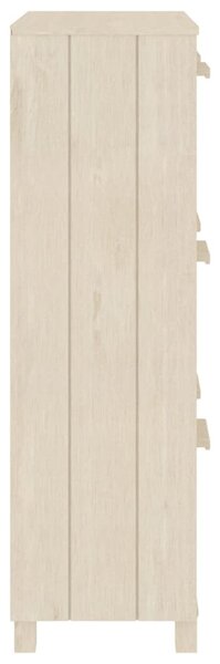 HAMAR mézbarna tömör fenyőfa cipőszekrény 59,5 x 35 x 117 cm