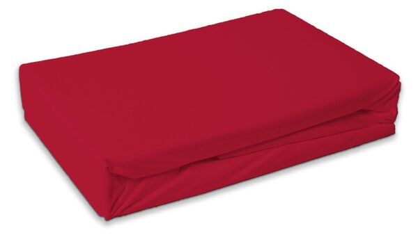 Gumis lepedő PREMIUM piros frottír 180x200 cm