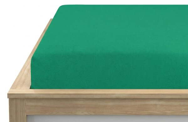 Frottír gumis lepedő PRÉMIUM mentás 160x200 cm