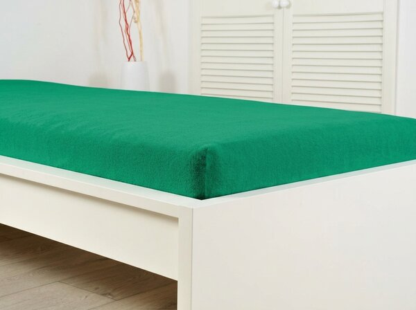 Frottír gumis lepedő gyerekágyba PREMIUM 60x120 cm mentás