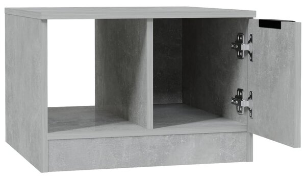 Betonszürke szerelt fa dohányzóasztal 50 x 50 x 36 cm