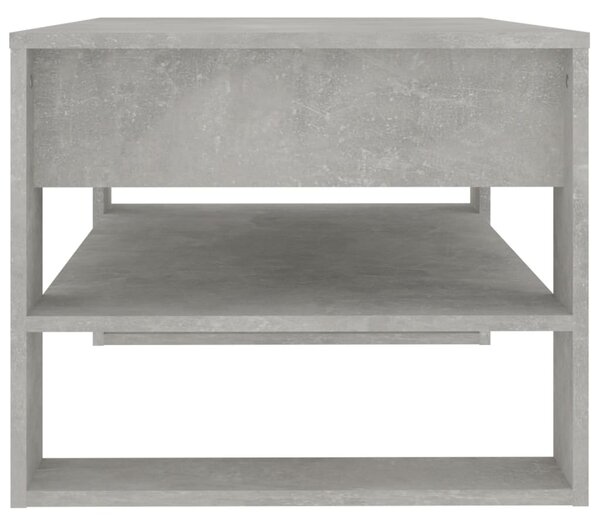 Betonszürke szerelt fa dohányzóasztal 102 x 55 x 45 cm