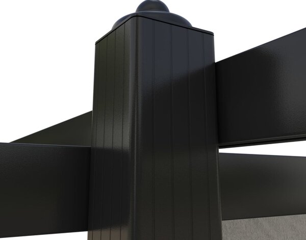 Krémszínű kerti pavilon behúzható tetővel 3 x 3 m