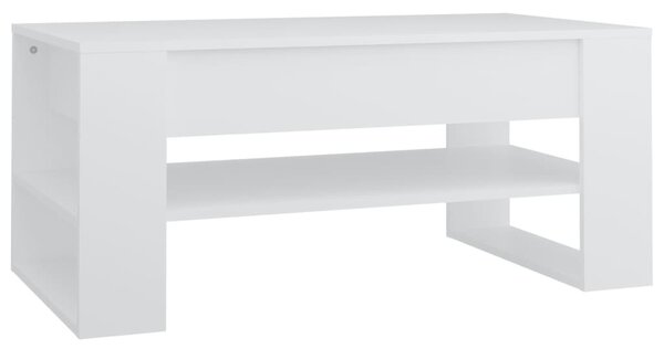 Fehér szerelt fa dohányzóasztal 102x55x45 cm