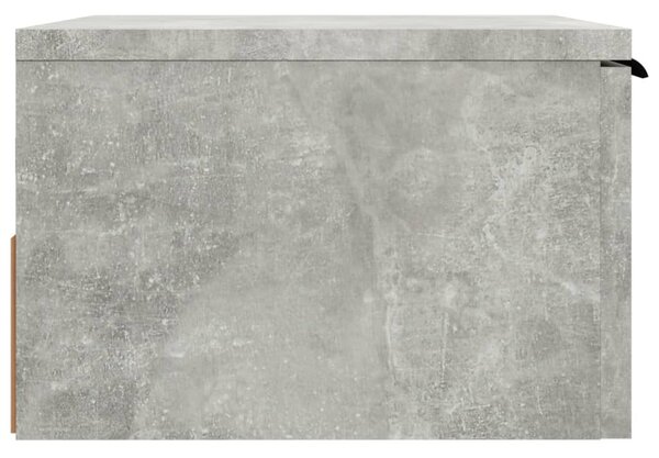 2 db betonszürke falra szerelhető éjjeliszekrény 34x30x20 cm
