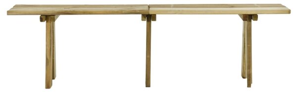 Impregnált tömör fenyőfa kerti pad 160 cm