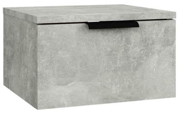 2 db betonszürke falra szerelhető éjjeliszekrény 34x30x20 cm