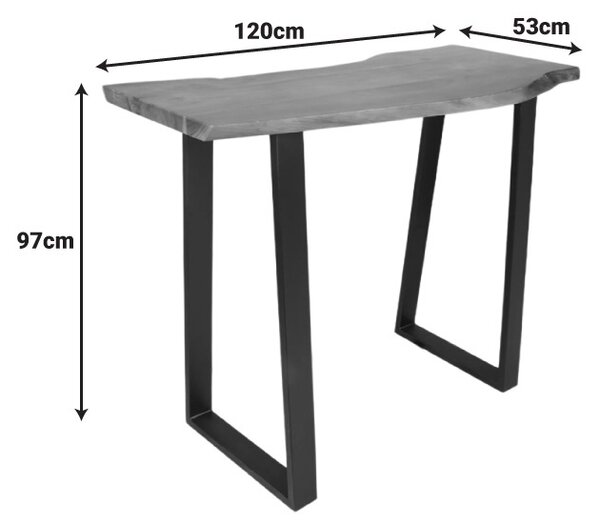 Bárasztal, Miles, barna, 120x53x97 cm