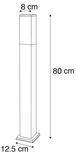 Okos kültéri lámpaoszlop sötétszürke 80 cm, WiFi P45 izzóval - Malios