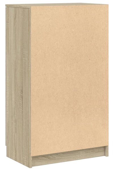Sonoma-tölgyszínű szerelt fa cipősszekrény 59 x 35 x 100,5 cm