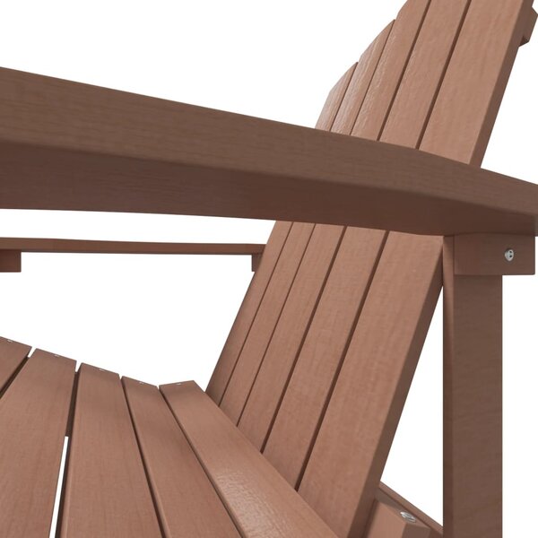 Barna HDPE kerti adirondack szék