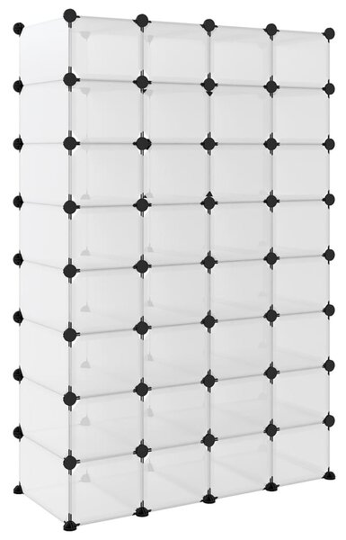Átlátszó polipropilén cipőtartó 93 x 36,5 x 140 cm