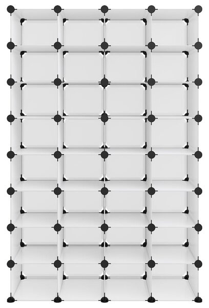 Átlátszó polipropilén cipőtartó 93 x 36,5 x 140 cm