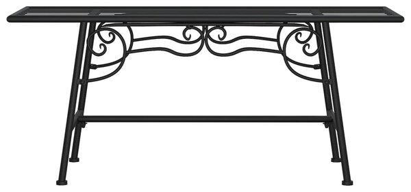 Fekete acél fa körüli pad 110 cm