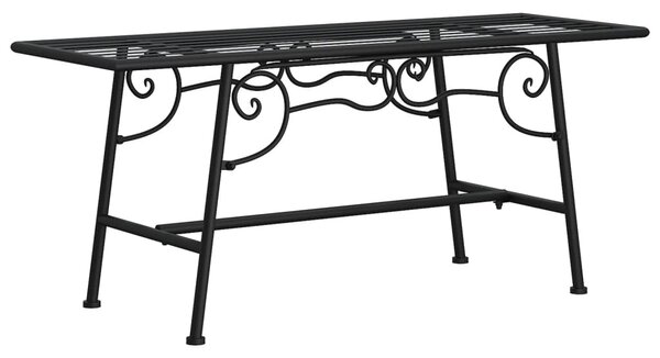 Fekete acél fa körüli pad 110 cm