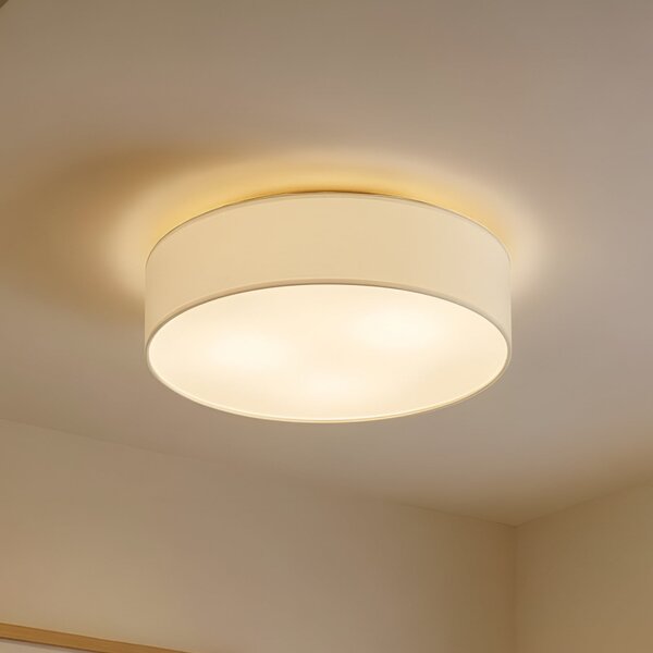 Mennyezeti Lámpa Lindby, Sebatin, dimmable, Bézs, Hálószoba, Szövet / Textília, Modern