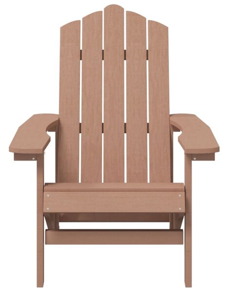 Barna HDPE kerti adirondack székek asztallal
