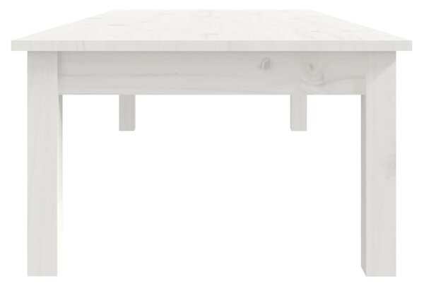 Fehér tömör fenyőfa dohányzóasztal 110 x 50 x 30 cm