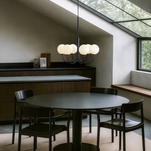 Csillárok Herstal, BALLON, dimmable, Fekete, Nappali, Fém, Dizájn