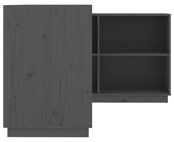 Szürke tömör fenyőfa íróasztal 110x50x75 cm