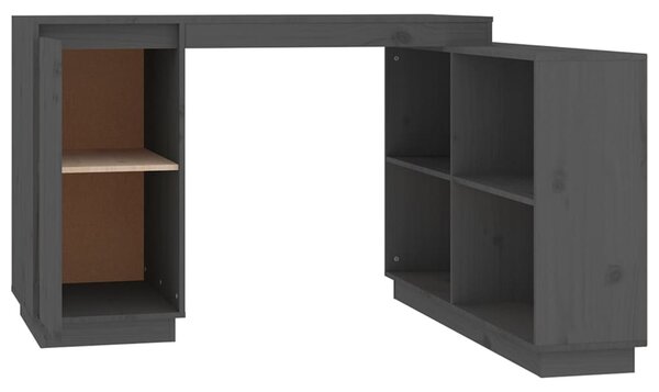 Szürke tömör fenyőfa íróasztal 110x50x75 cm