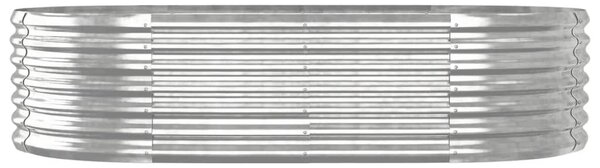 Ezüstszínű horganyzott acél kerti magaságyás 152x80x36 cm