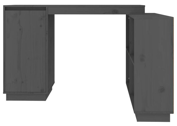 Szürke tömör fenyőfa íróasztal 110x50x75 cm