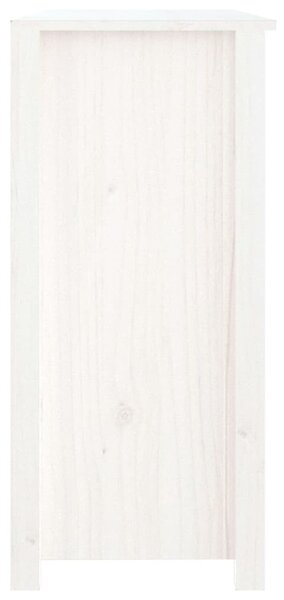 Fehér tömör fenyőfa tálalószekrény 100 x 35 x 74 cm