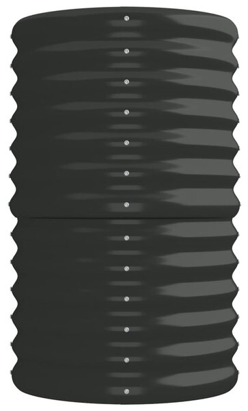 Antracitszürke horganyzott acél kerti magaságyás 224x40x68 cm