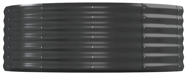 Antracitszürke horganyzott acél kerti magaságyás 544x100x36 cm