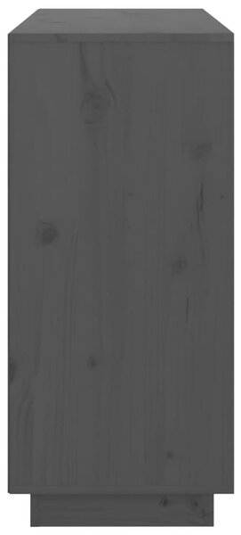 Szürke tömör fenyőfa tálalószekrény 111 x 34 x 75 cm
