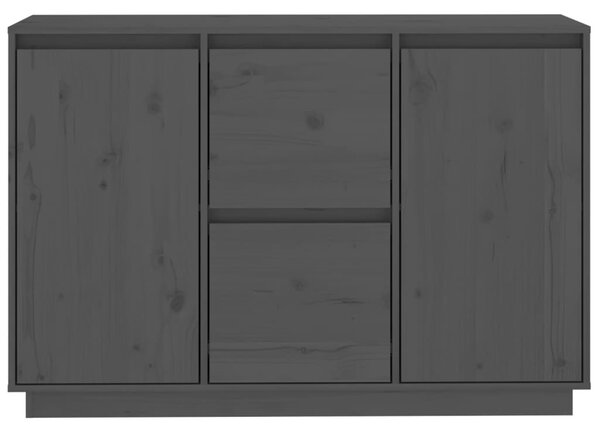 Szürke tömör fenyőfa tálalószekrény 111 x 34 x 75 cm