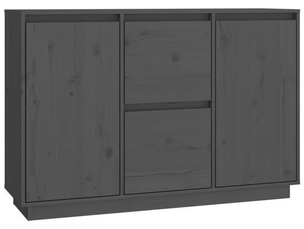 Szürke tömör fenyőfa tálalószekrény 111 x 34 x 75 cm
