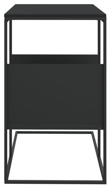 Fekete szerelt fa kisasztal 55x36x59,5 cm