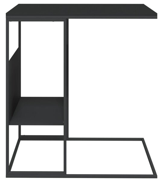 Fekete szerelt fa kisasztal 55x36x59,5 cm