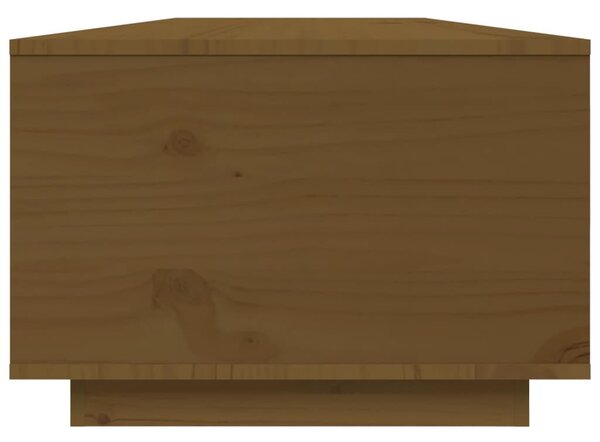 Mézbarna tömör fenyőfa dohányzóasztal 80x50x35,5 cm
