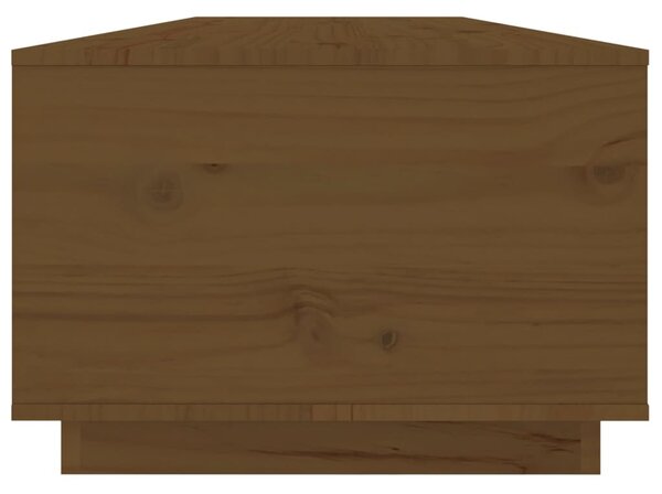 Mézbarna tömör fenyőfa dohányzóasztal 100 x 50 x 35 cm