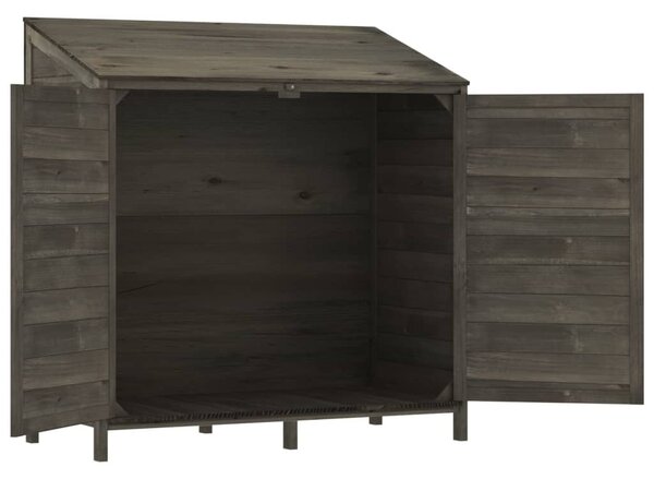 Antracitszürke tömör fenyőfa kerti fészer 102 x 52 x 112 cm