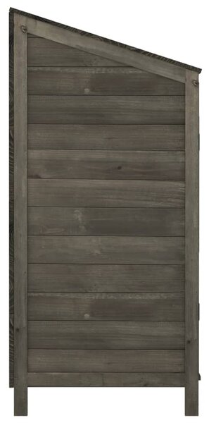 Antracitszürke tömör fenyőfa kerti fészer 102 x 52 x 112 cm