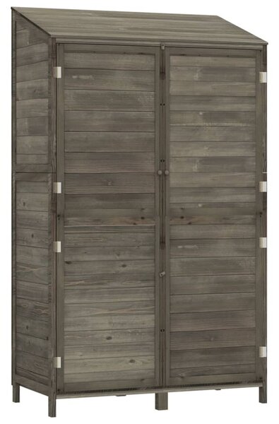 Antracit tömör fenyőfa kerti fészer 102x52x174,5 cm