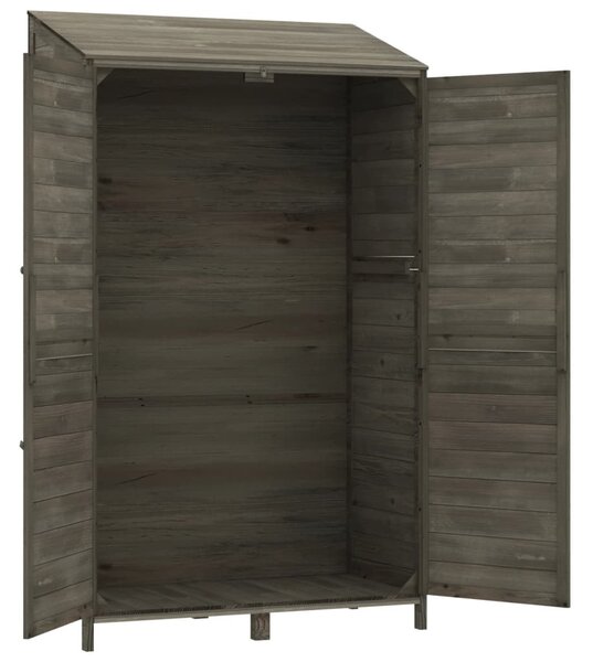 Antracit tömör fenyőfa kerti fészer 102x52x174,5 cm