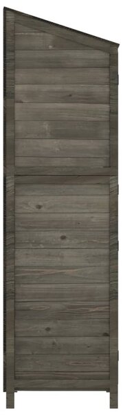 Antracit tömör fenyőfa kerti fészer 102x52x174,5 cm