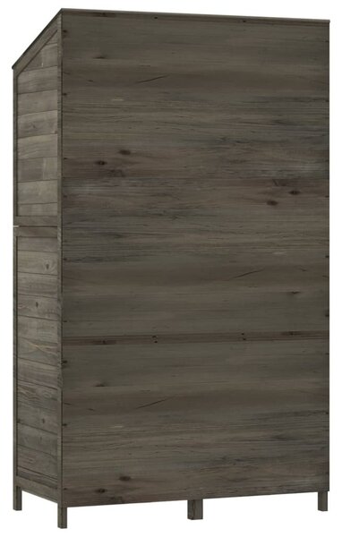 Antracit tömör fenyőfa kerti fészer 102x52x174,5 cm