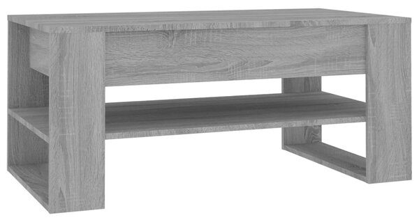 Szürke sonoma színű szerelt fa dohányzóasztal 102 x 55 x 45 cm