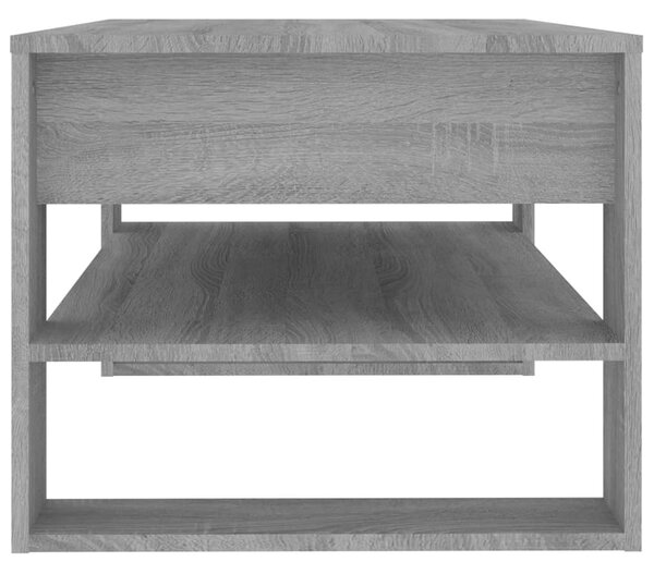 Szürke sonoma színű szerelt fa dohányzóasztal 102 x 55 x 45 cm